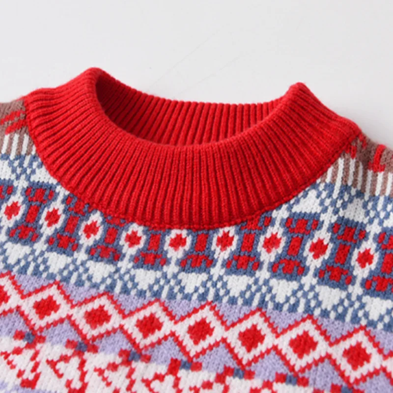 Girls Boys 100% Cotton Kids Ugly Christmas Sweaters Long Sleeve Winter Pullover Clothes Knit Tops