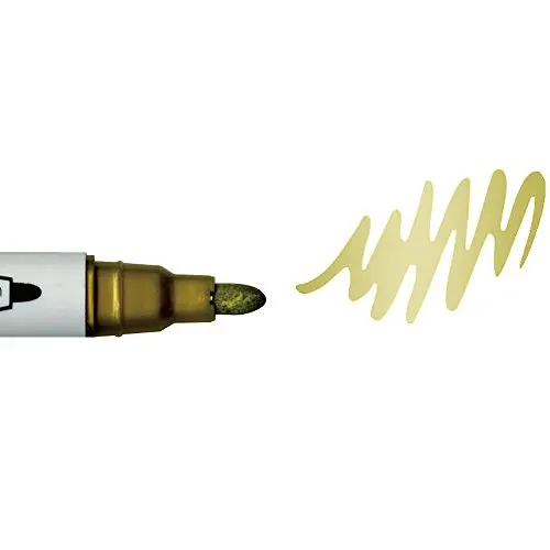 [KURETAKE] Kuretake Zig Twin Tip Marker Clean Color F Metallic, Gold (TCS-8000-101) (5 pcs) stationery water color watercolor pe