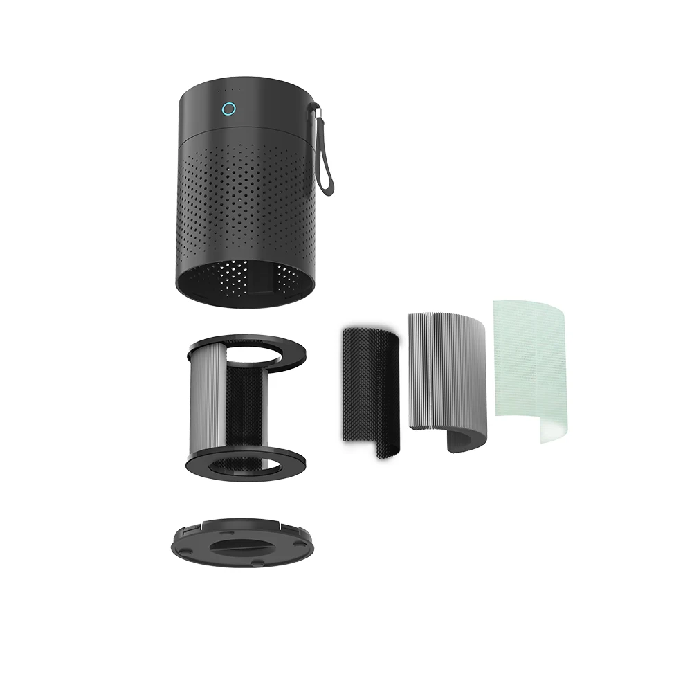 Wholesale Washable Air Conditioner Rechargeable Electronic Anion Remove Smoke Air Cleaner USB Mini Car Air Purifier Portable