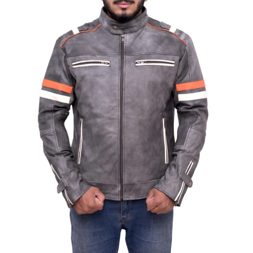 2022 Custom Cafe Racer Vintage Distressed Biker Cow Leather Jacket For Men And For Teenage Boys In Wholesale Reasonable Prices