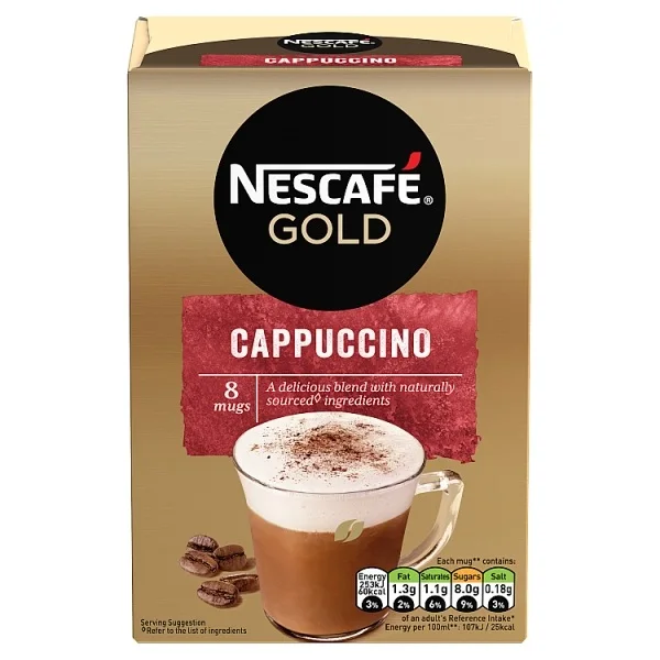 Купить Nestle Nescafe Золотой капучино пакетик Для саше со вкусом премикса растворимый кофе