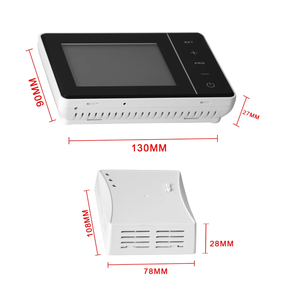 Tuya WIFI Wireless programmable underfloor heating thermostat with RF receiver for gas boiler