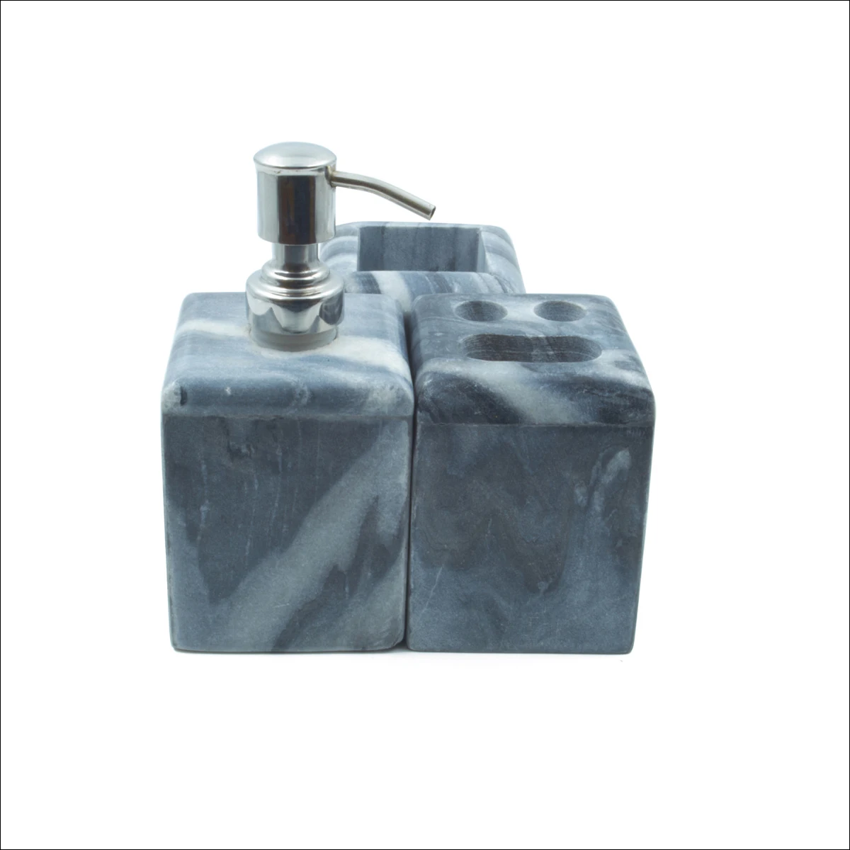 2024 Luxurious Black Marble Bathroom Accessories Includes Exquisite Soap Dispenser Elegant Toothbrush Holder and Stylish Tumbler