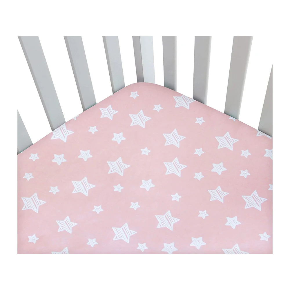 Customized crib sheet with 100% organic cotton for Baby Buy At Best Competitive Price