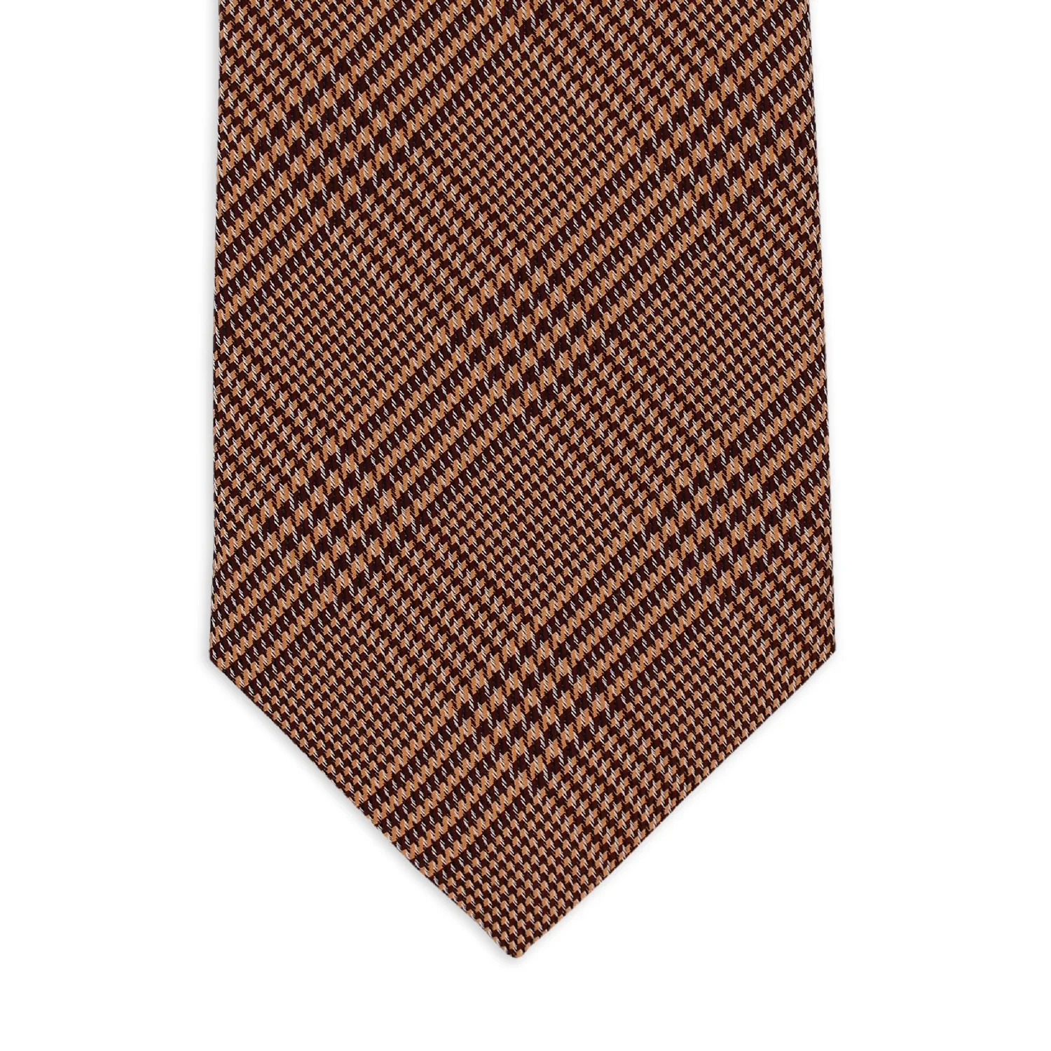 Premium Seven Fold Silk Ties Made in Italy - Jacquard Weave Tie Mantova Yellow - Stand Out with Style