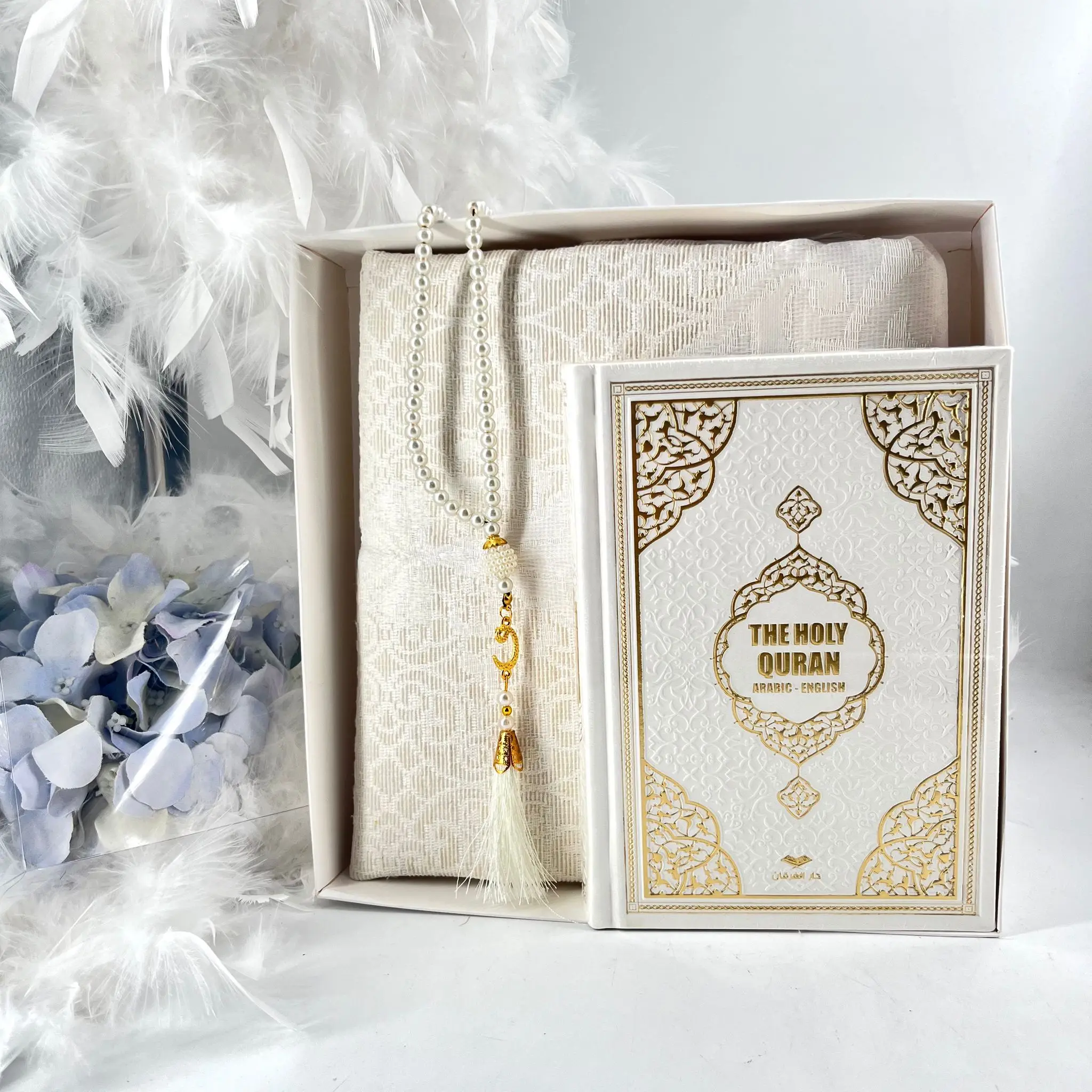Бархатный Подарочный набор из Корана арабский Surahs Tasbih с английским переводом исламский молитвенный коврик для мусульманских подарков или церемоний