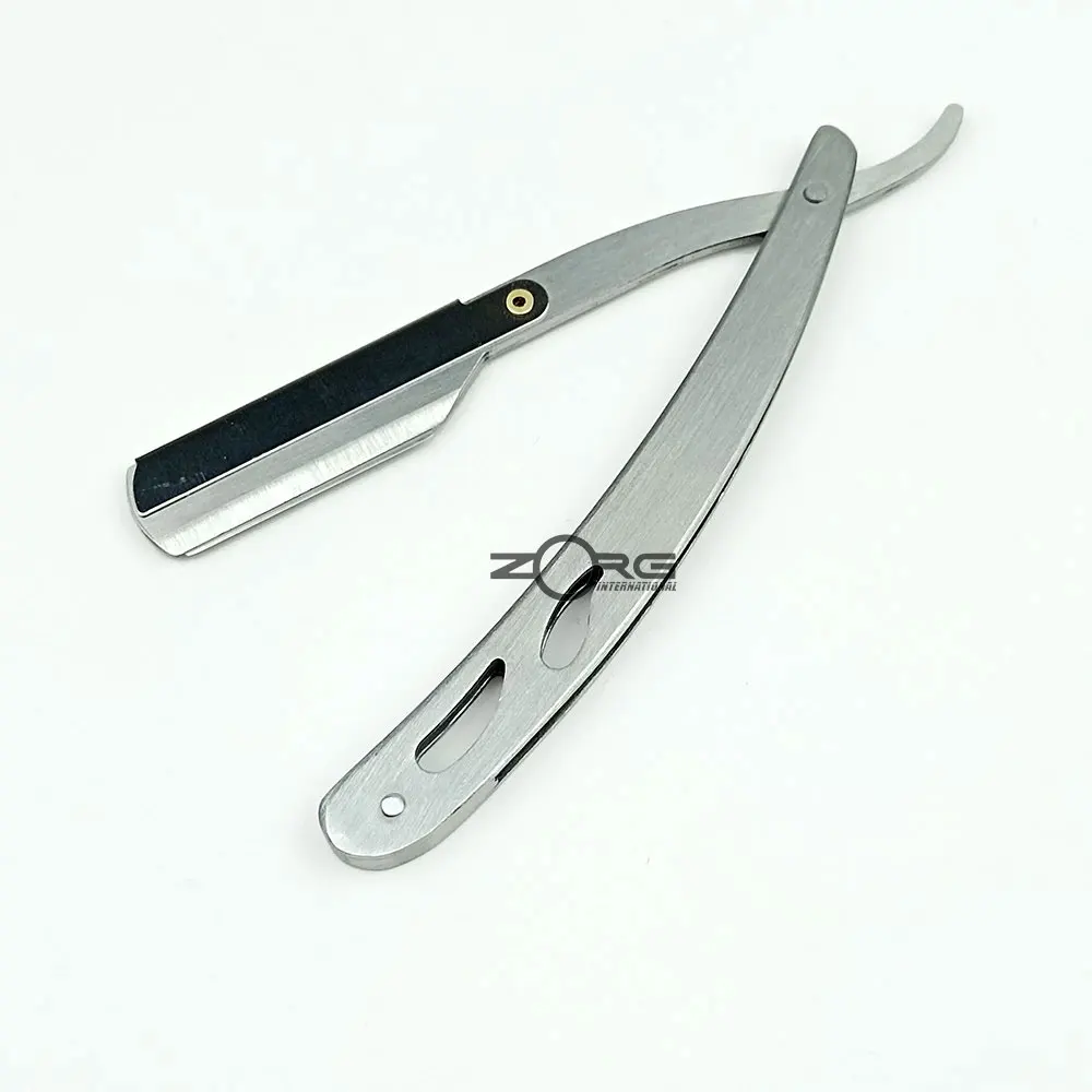 Professional Stainless Steel Full Black Parker Straight Barber Razor with Customized Logo and Packing