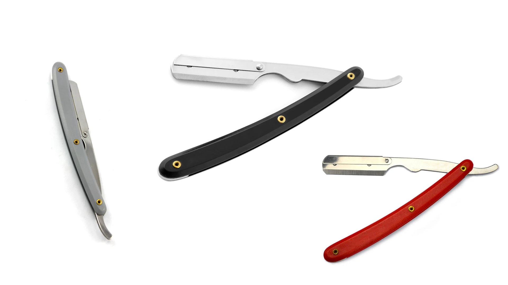 Black Barber Razor Plastic Handle Wholesale price Straight razor Barbershop tool with free logo