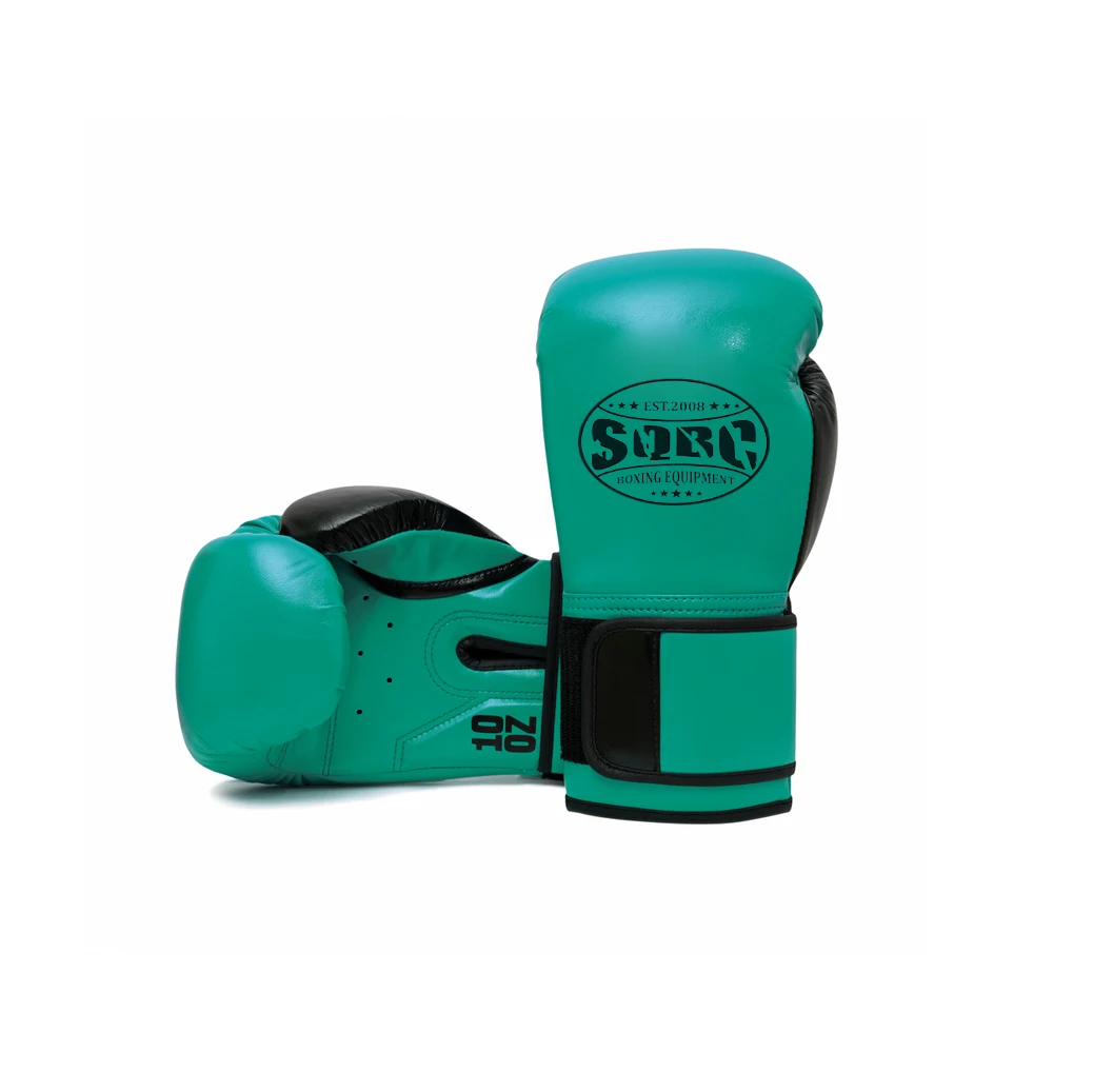 Genuine Cowhide leather Custom Made Boxing Gloves Metallic logo leather boxing gloves