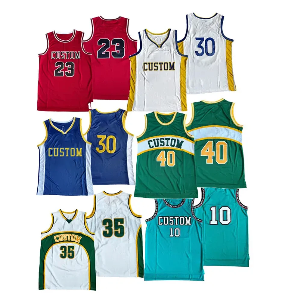 Customize able Round and V Collar Quick Dry Patent 100% polyester Fabric Basketball Jersey  Mens Basketball Uniform with Pocket