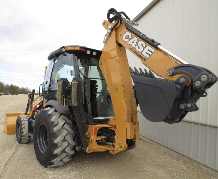 Fully Inspected 2017 4x4 Case 580SN WT Loader Backhoe with Enclosed Cab Bucket Heater Air Conditioning Two-speed