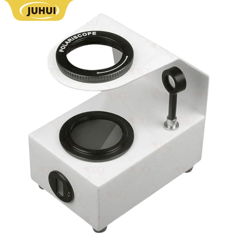 Поляризационный прицел с интерференционной сферой светодиодным светом для проверки оптических свойств плеохроизма и кристаллов