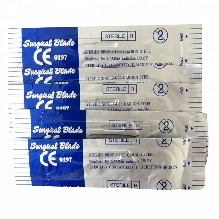 Sterilized Surgical Medical No 11 15 23 24 25 Custom Disposable 14 Sterile Surgical Blades For Surgical Operation