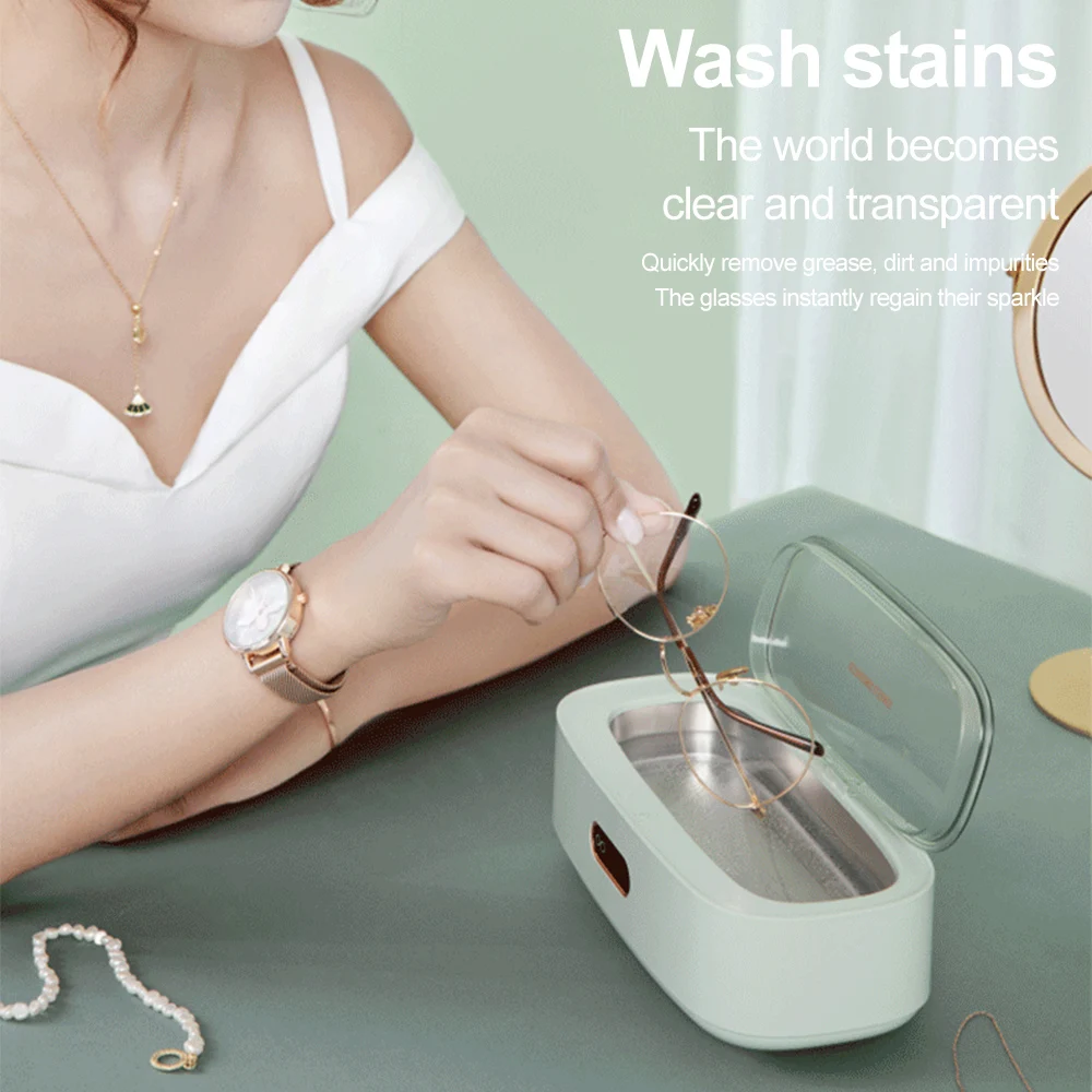 Ultrasonic cleaning machine household small glasses cleaning machine braces jewelry watch cleaner