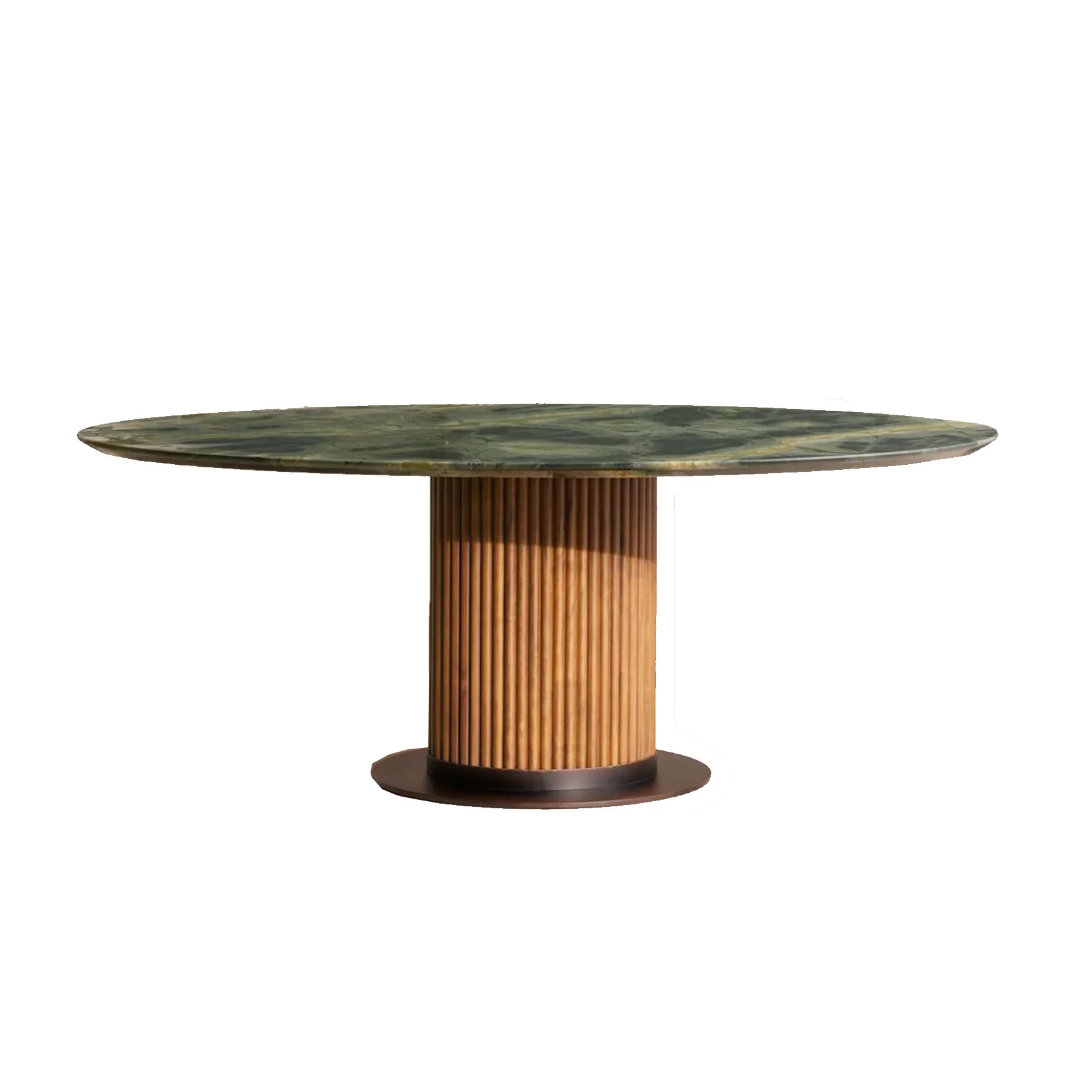 Grand Green Marble Dining Table Top Modern Luxurious White Marble Wood Furniture for Home Apartment Villa Kitchen or Hotel Use