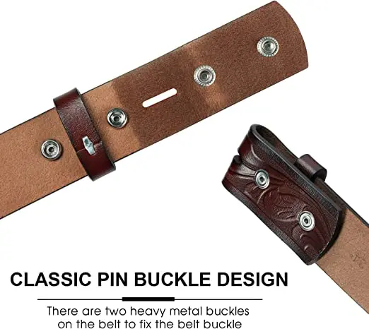 Men fashion leather belts without silver snap on belt genuine leather belt without buckle for men