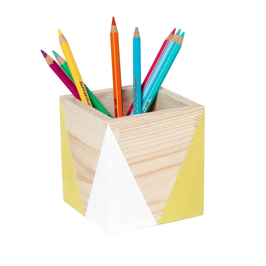 Hot Selling Product Table Top Decor Pen Storage Holder Stands Daily Usage Sustainable Wooden Pen Pencil Holder Case