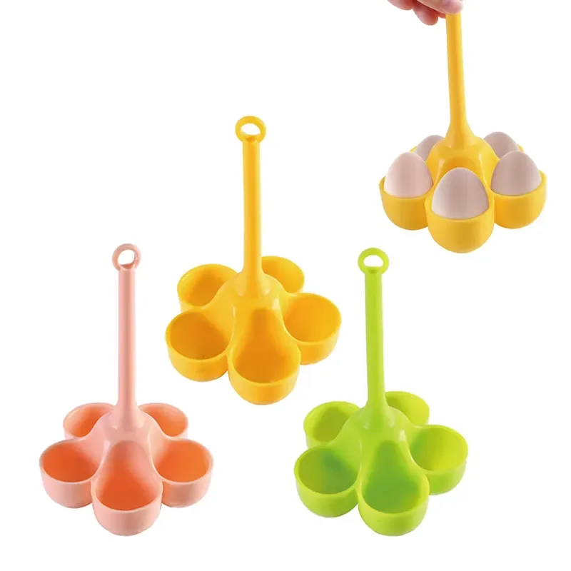 Food Grade 5 Hole Silicone Egg Cooker High Temperature Resistant Steamed Egg Tray