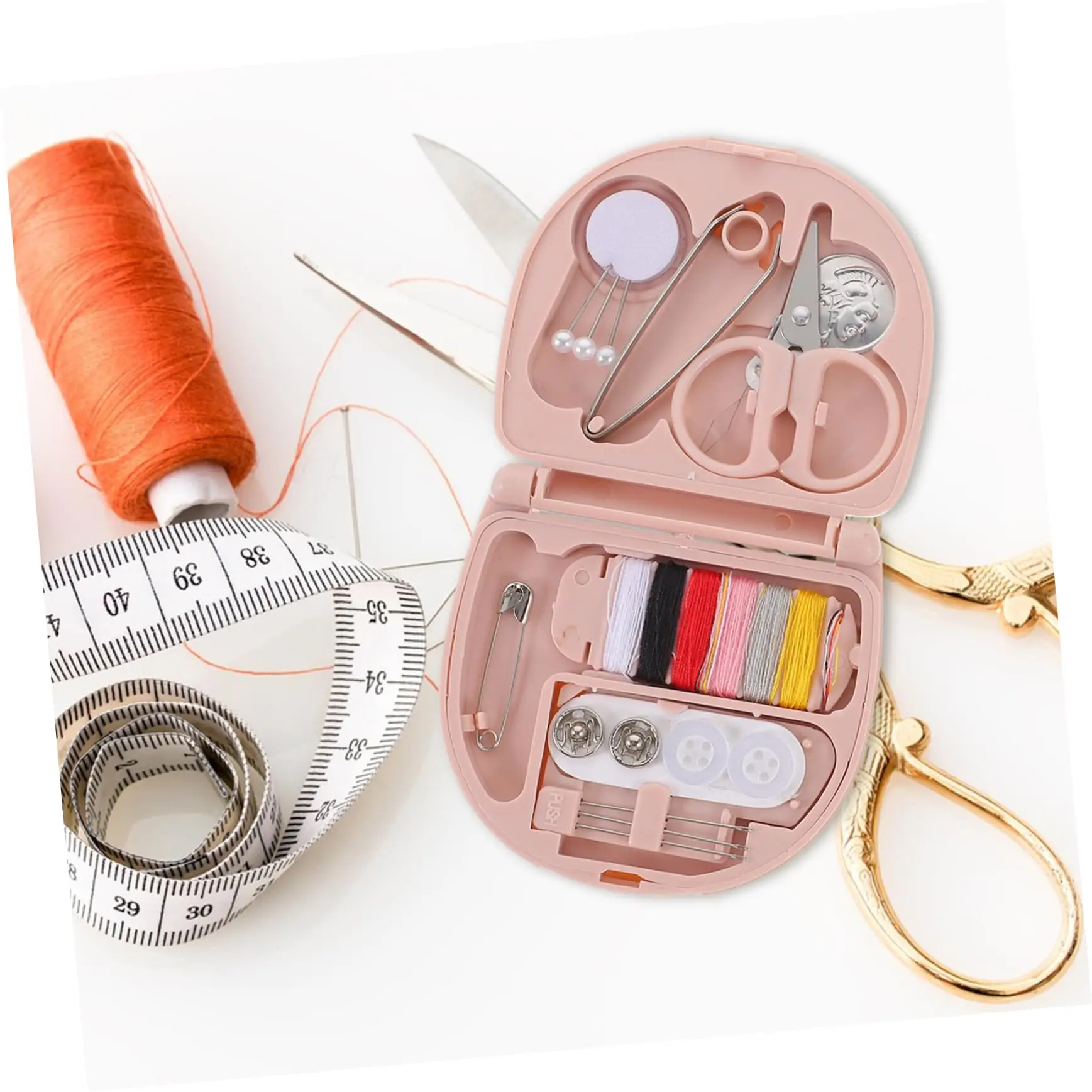 Portable Travel Sewing Kit DIY Needle and Thread Set With Sewing Accessories Mini Sewing Kit Compact Needle and Thread Set