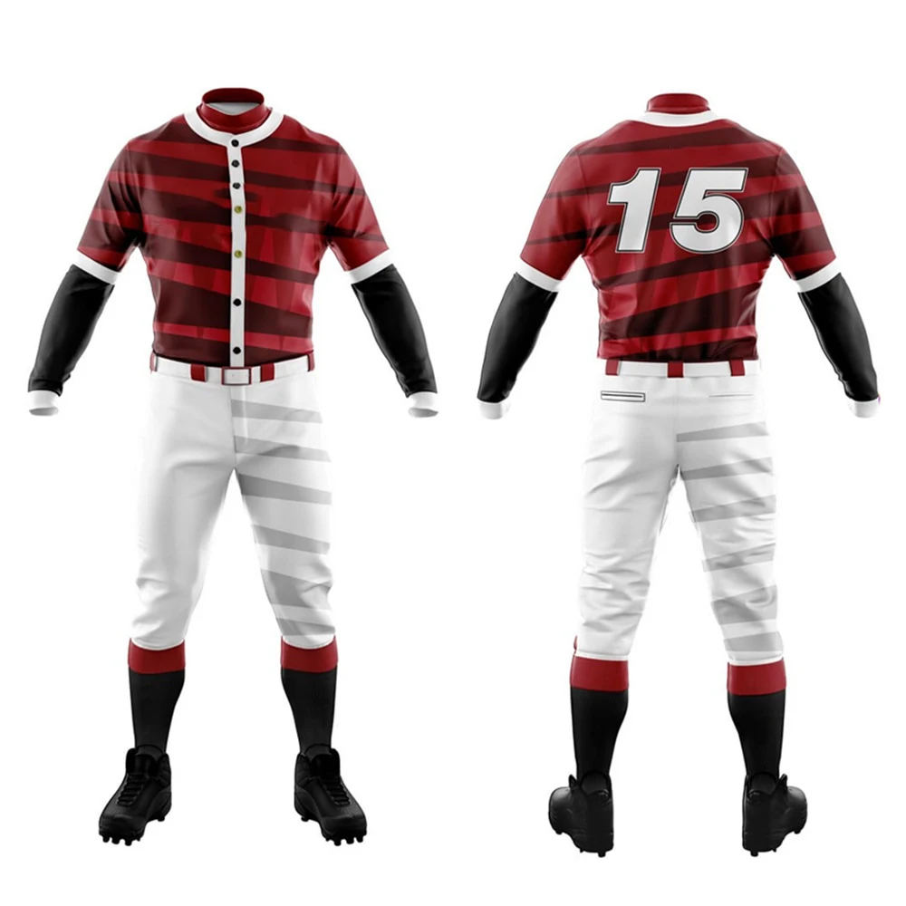 New Custom Made Sports Baseball Uniform For Men Pakistan Top Unique Style Sports Clothing Baseball Uniform Set