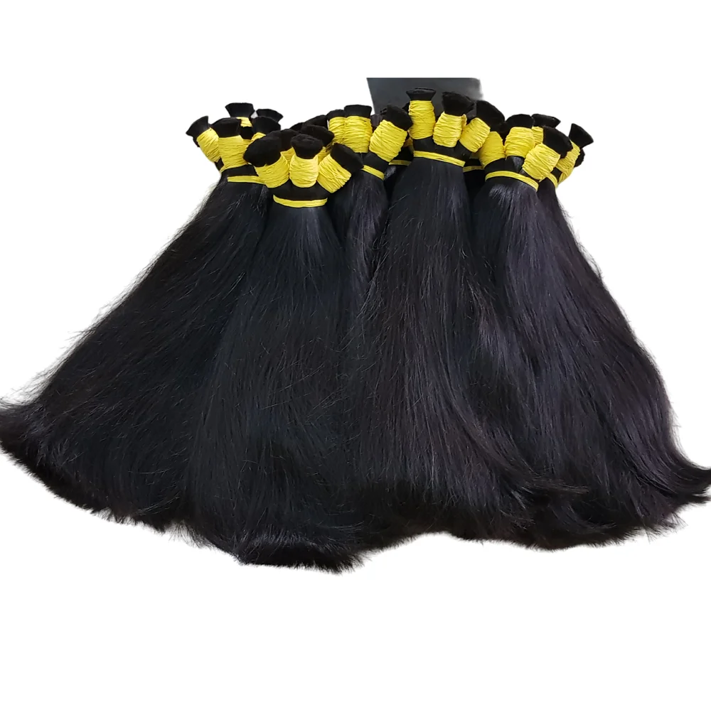 Best Seller Online! Wholesale 100% Natural Virgin Straight Bulk Natural Black Human Hair from Factory