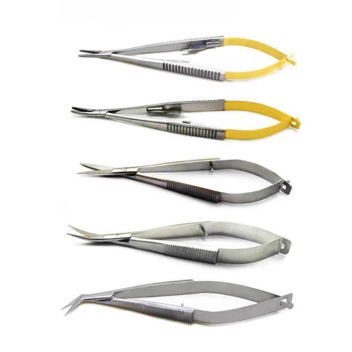 Dental Micro Surgery Noyes Spring Scissors Surgical Castroviejo Needle Holder TC