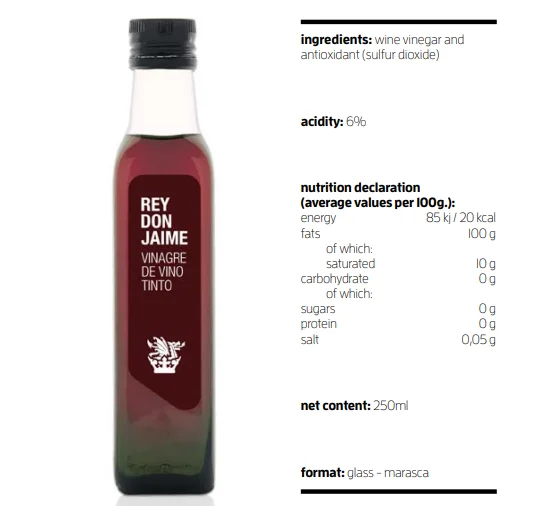 worthy red and white wine vinegar in big format for dressing
