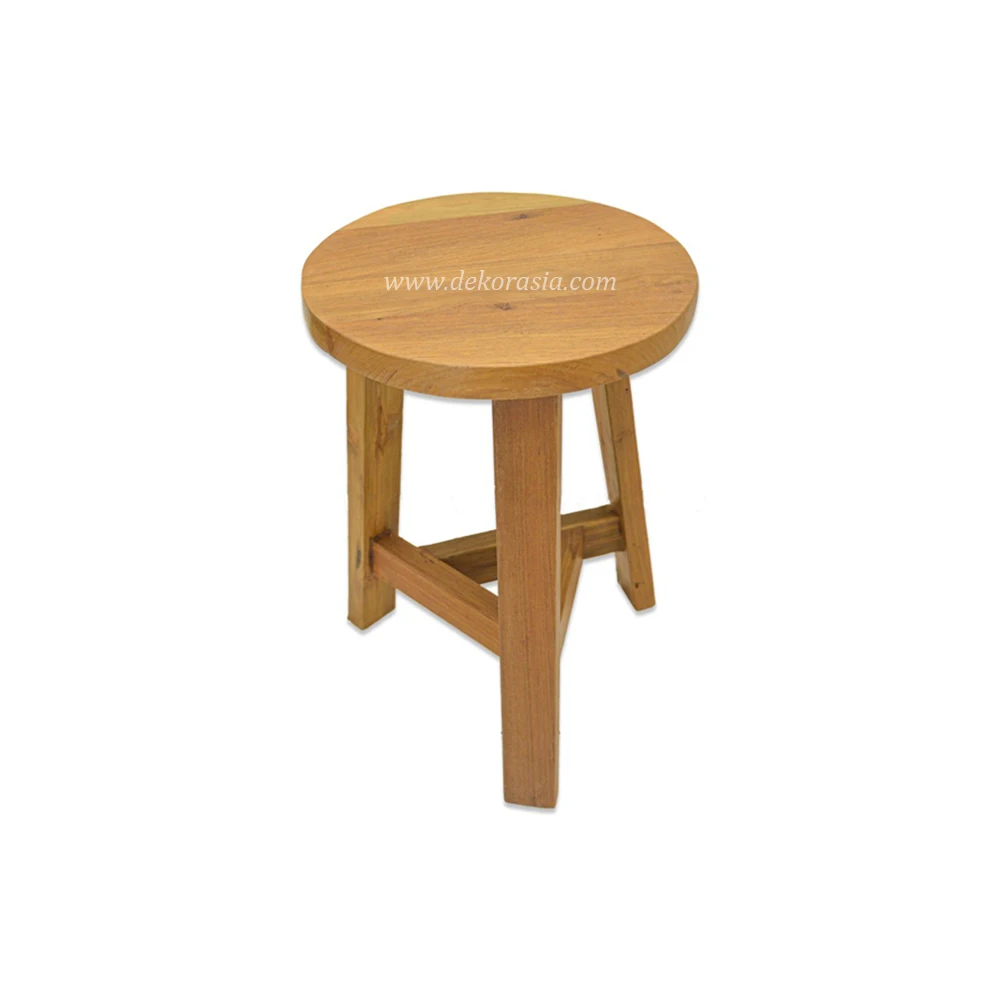 Customizable Modern Antique Design Natural Wood Bar Stool Adjustable Seat Feature for Kitchen Bedroom Living Room Office Use