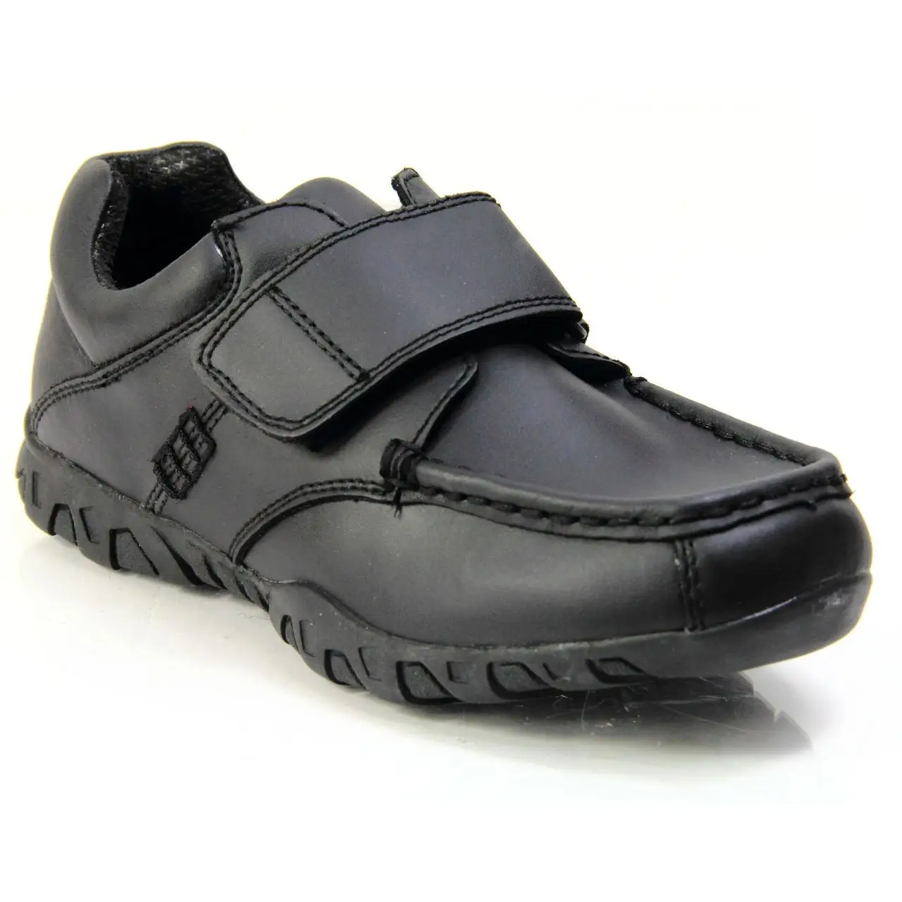 Coolz Unisex Kids Black Formal School Uniform Shoes Deluxe Velcro  Shoes Boy School Shoes with Convenient Velcro Closure