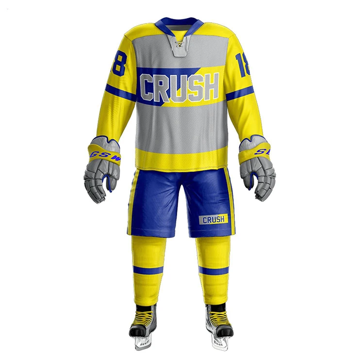 Customized Printing Logo Ice Hockey Uniform set Team wear Cheap price Custom 100% polyester Sportswear Ice Hockey Uniform