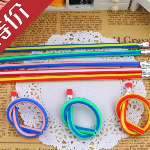 Soododo складной мягкий новый гибкий канцелярский для детей Волшебный карандаш с ластиком