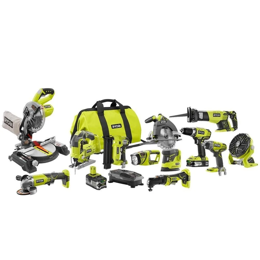 100% Factory wholesale price in stock- Ryobii 18V ONE+ 12 Tool Combo Kit - P1896