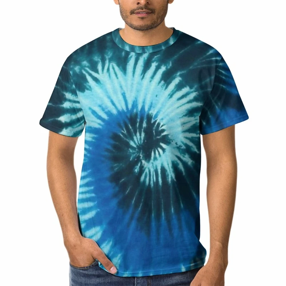 220 Gms High Quality Custom Color Fashion Street Style Tie Dye Printing 100% Cotton T shirt Men