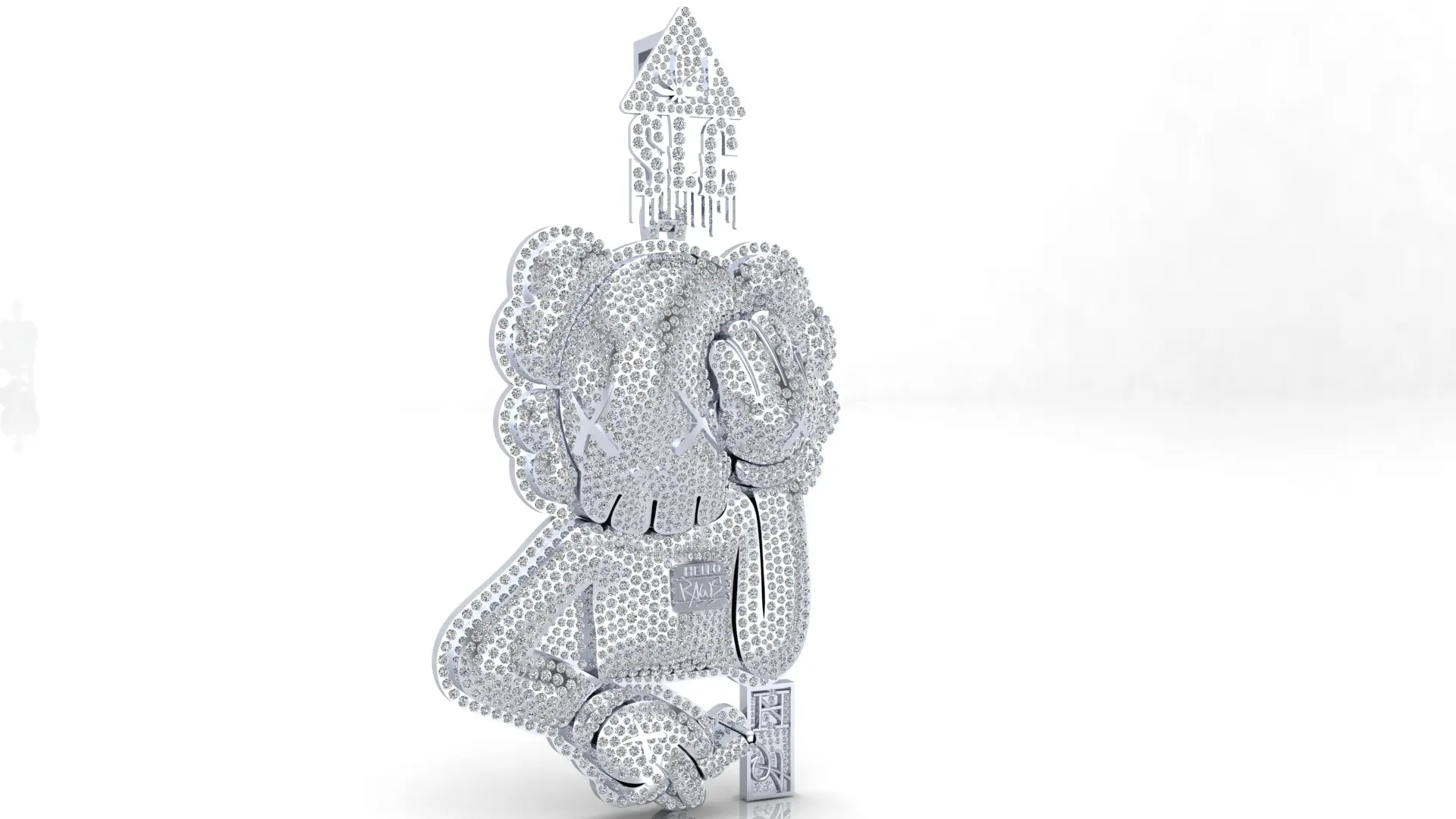 Customized Hiphop Custom Word Name Plate Pendant For Men Pass Diamond Tester VVS Moissanite