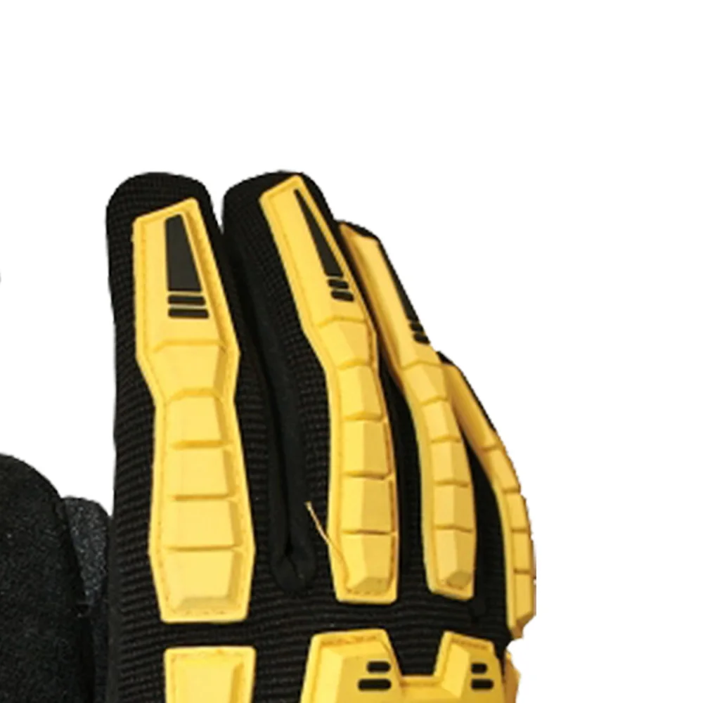 Custom Made PU Mechanic Work Gloves Winter Protective Industrial Finger Guards Leather Gloves for Daily Use