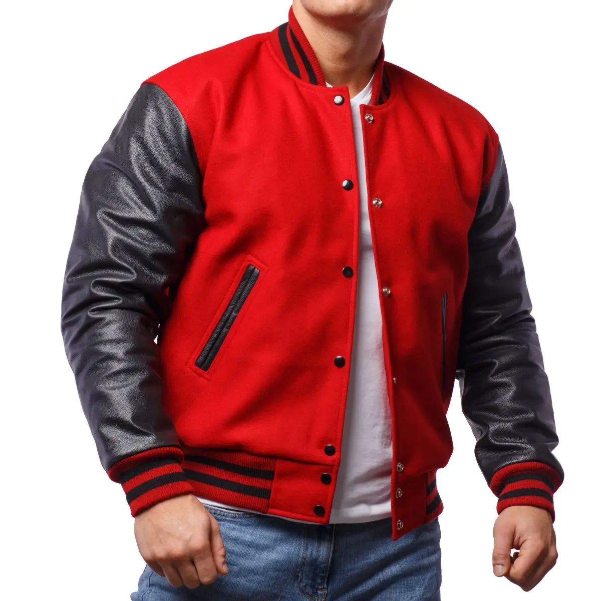 Plus Size Men Versity College Jackets Wholesale Blank Varsity Jacket Custom Logo Plain Letterman Baseball Jacket for Men 2022