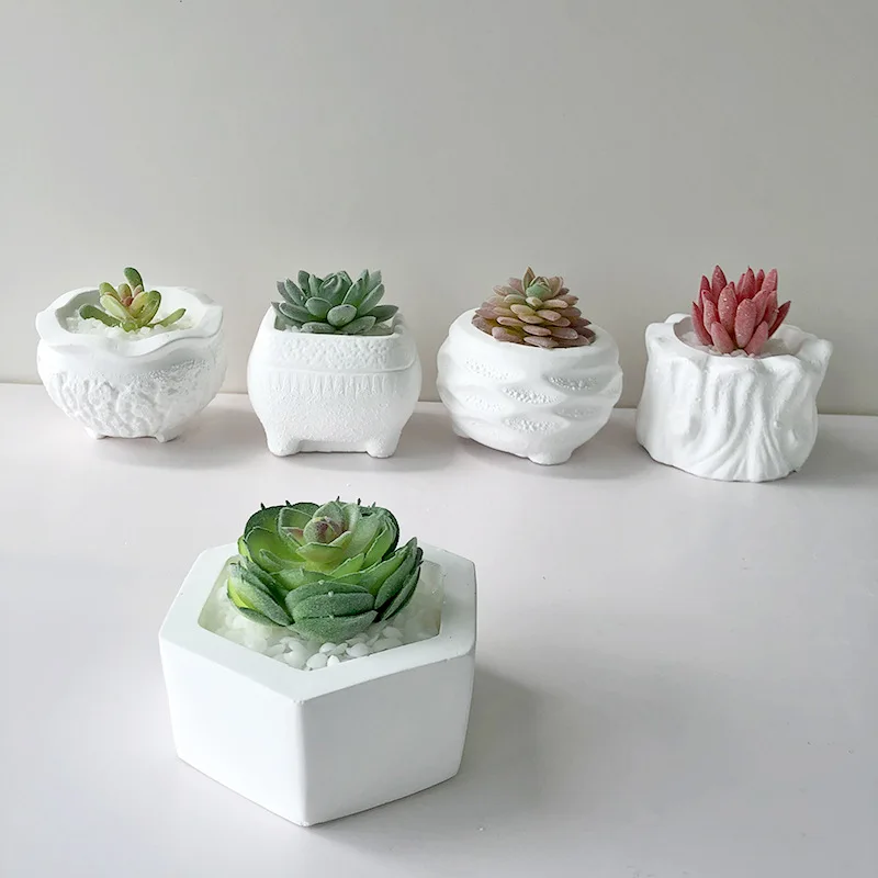 Large Concrete Flower Pot Molds Succulent Plant Pot Mold-DIY Epoxy Resin Cement Terrazzo Plaster Jesmonite Planter Pot Mould