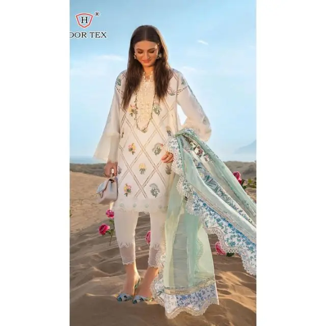 Ethnic Clothing Collection For Women Cotton Salwar Kameez  With Dupatta With Sequence Embroidery Work At Cheap Rate