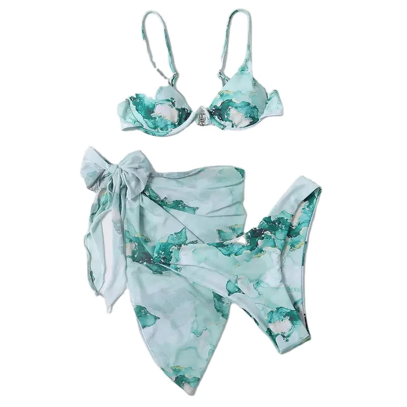 2024 New Women Sexy Swim Suit Beach Wear Wrap Skirts High Waist Ruffle Cover Ups Swimsuits In Pakistan