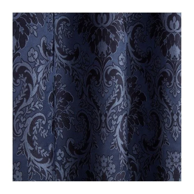 French Luxury Navy Blue Colour Chenille Embroidered Curtains For Living Dining Bedroom Sunscreen Sound Insulation Living Room