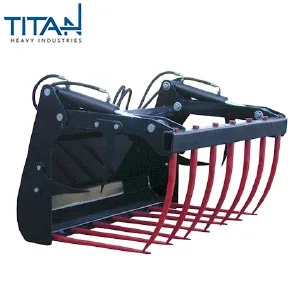 Loader Attachment Four-in-One Bucket Hydraulic Grab Fork Sweeper and Snow Blower-Construction Machinery Attachments