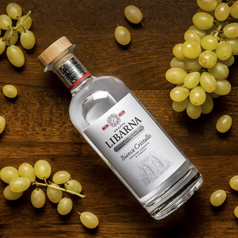 Premium line Top Quality Made in Italy Grappa Libarna Bianca 6 x bottle 0.70ml ready for export
