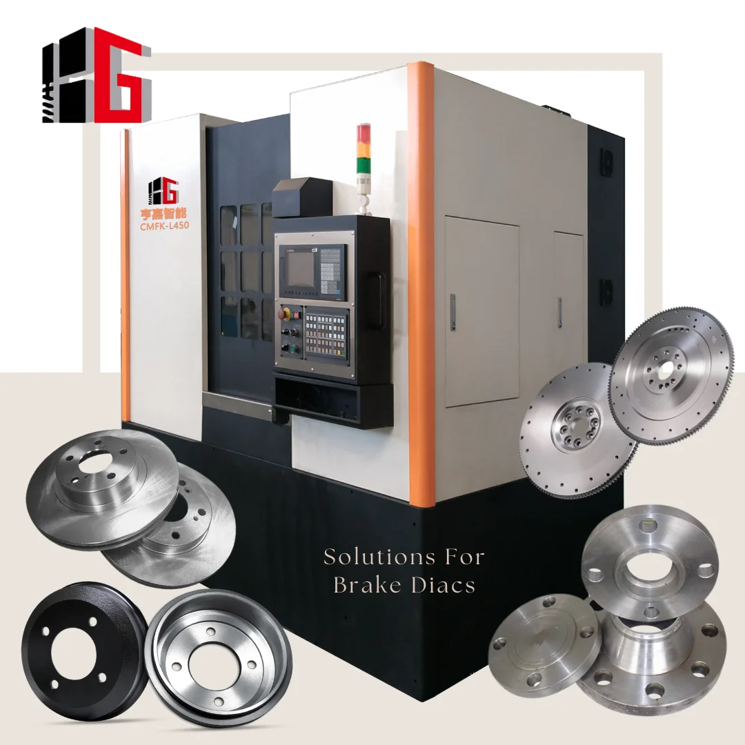 Hengga Full-Automatic LYV-L450 vertical lathe cnc double surface grinding machine disc brake turning and grinding machine