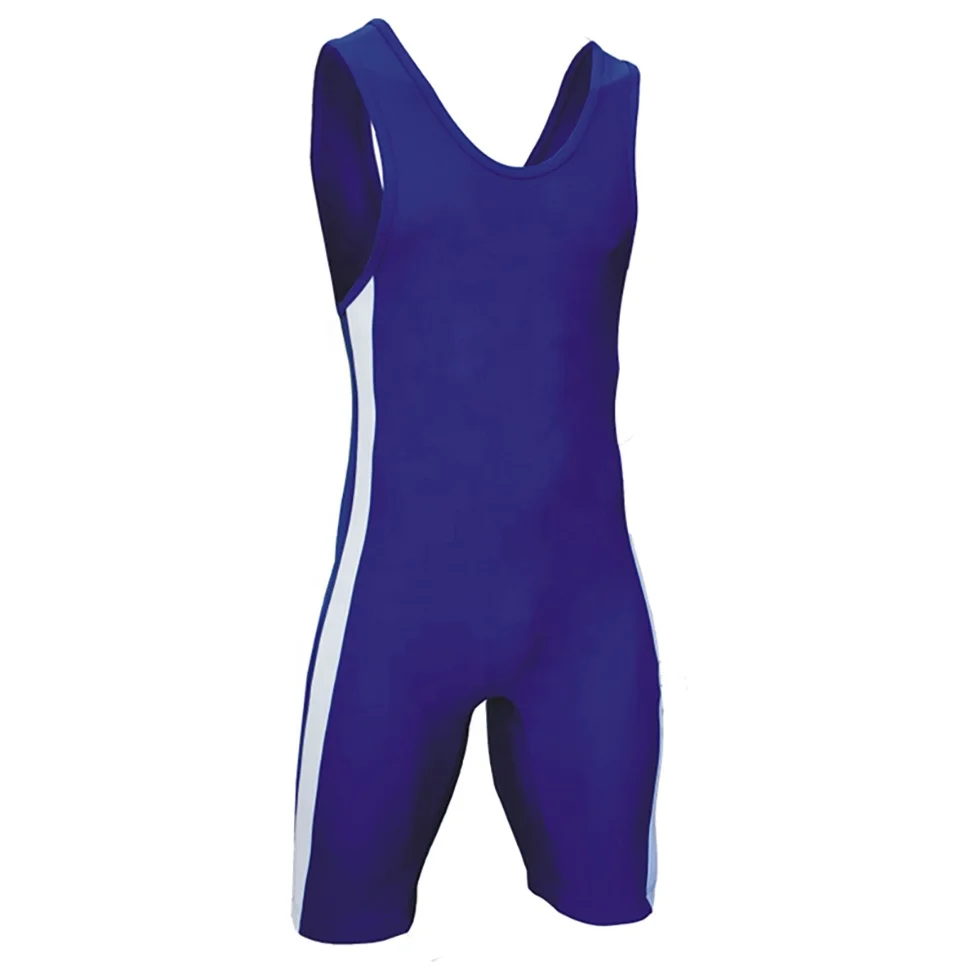 New Custom Design Apparel Wholesale Quality fabric Spandex / Polyester OEM workout singlet with side panel breathable wrestling