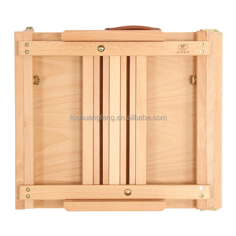 Table Easel & Sketch Box with  Drawer- Shuangfeng Oiled Beechwood Finish W05B