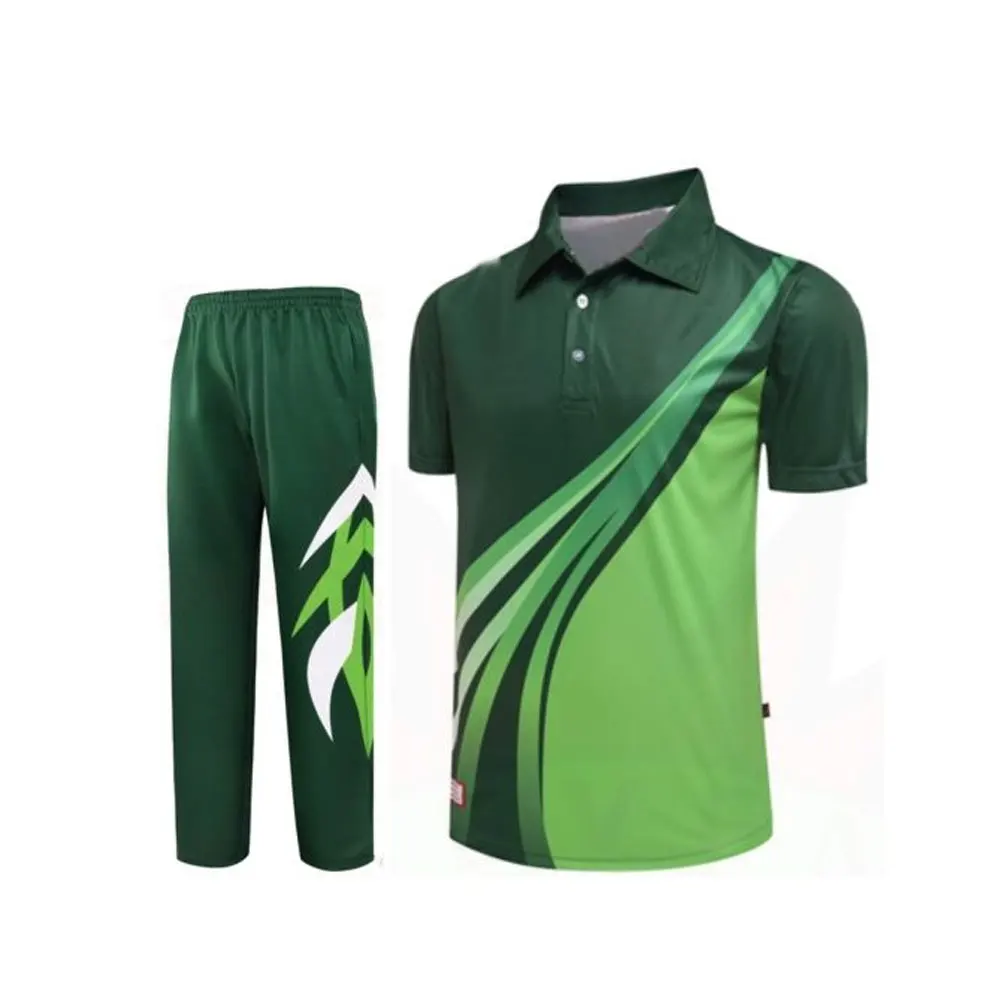 High Quality Custom Sublimated Cricket Uniforms with Team Name and Brand Logo Best in Genre