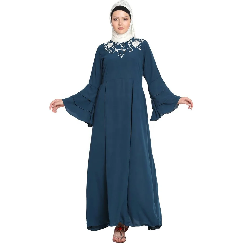 Custom Made Cut & Sew Black Wholesale Casual Womens Islamic Clothing Prayer Spring Plus Size Summer Girls dress