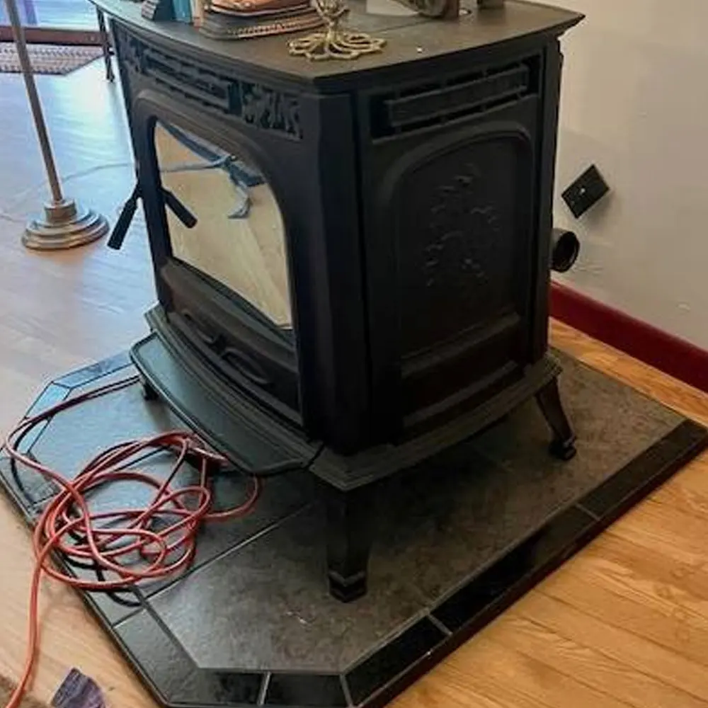 Home Heating Wood Pellet Stove Hot Selling OEM Biomass Stove with Hot Air and Wood Burning Features