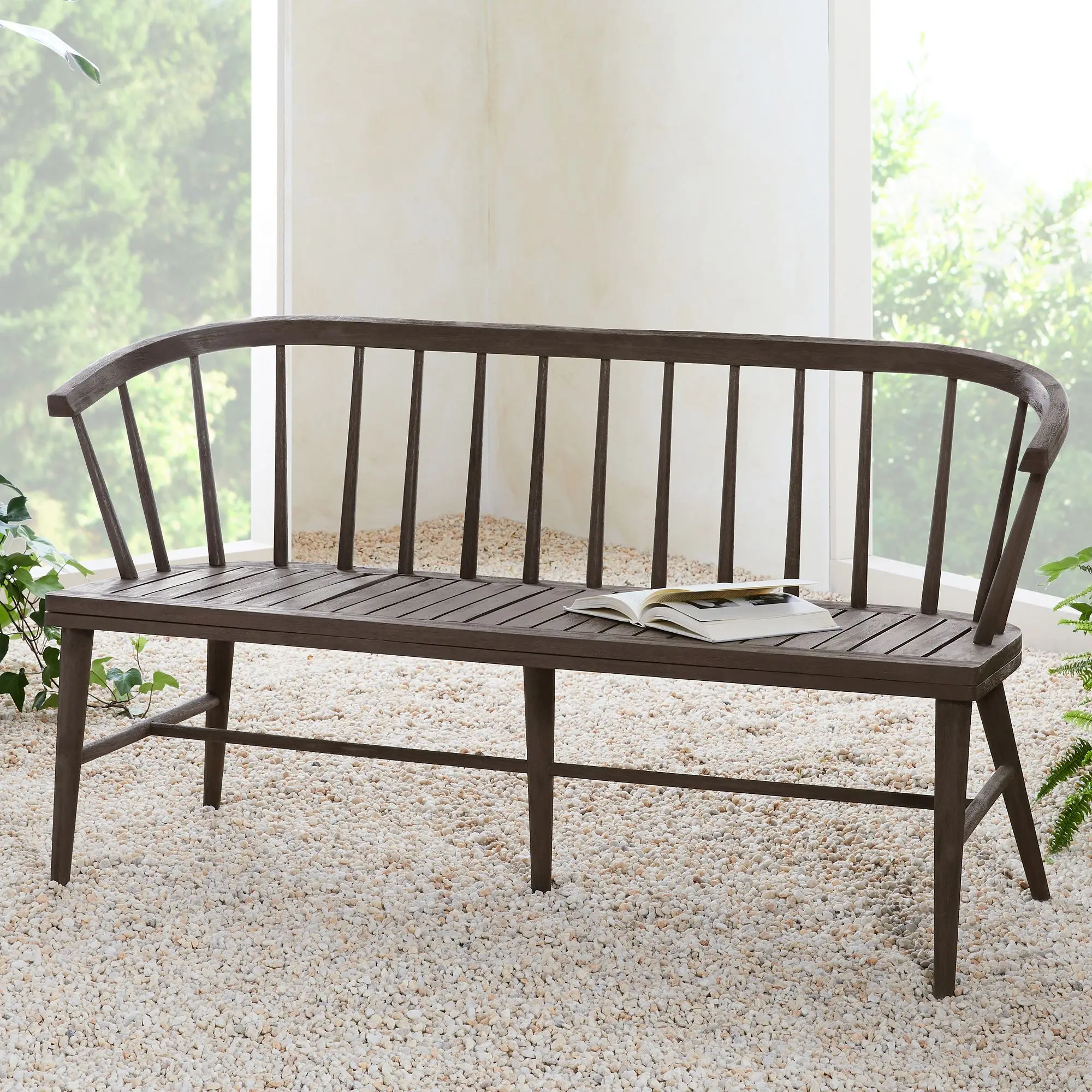 Benches Garden Seats Urban Street Rest Commercial Cheap Public Park Benches Green Solid Teak Wood Style Outdoor Packing Modern