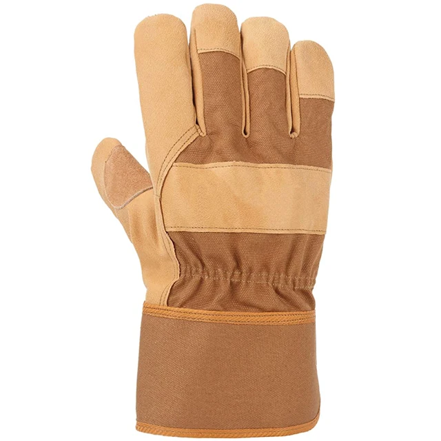 Garden Works Thorn Proof Suede Gloves Split Leather Cowhide Gold Color Gardening General Purpose Motorbike  Gloves
